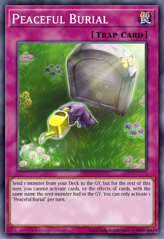 (196) YuGiOh TCG MP20: 2020 Tin of Lost Memories Mega Pack Single: Peaceful Burial  Ultra Rare