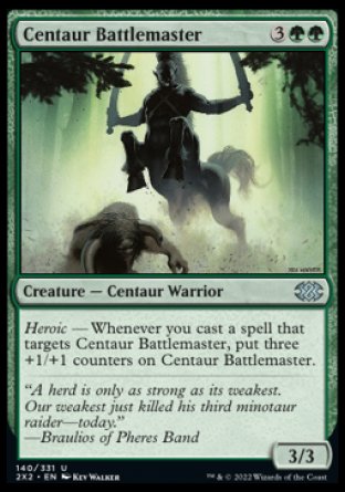 (140) Magic The Gathering Double Masters 2022 Single: Centaur Battlemaster  Uncommon