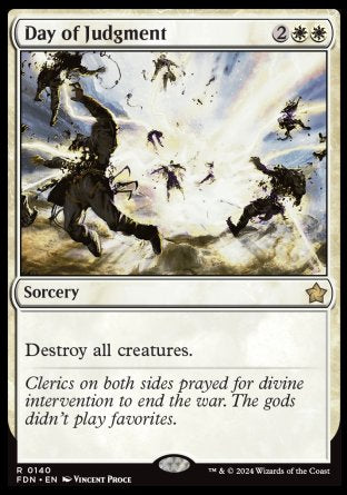 (140) Magic The Gathering Magic: The Gathering Foundations Single: Day of Judgment  Rare