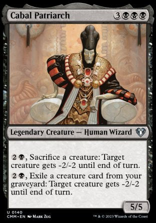 (140) Magic The Gathering Commander Masters Single: Cabal Patriarch Holo Uncommon