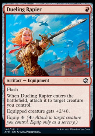 (140) Magic The Gathering Adventures in the Forgotten Realms Single: Dueling Rapier Holo Common