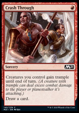 (140) Magic The Gathering Core 2021 Single: Crash Through Holo Common