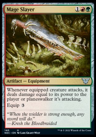 (140) Magic The Gathering Commander: Kamigawa: Neon Dynasty Single: Mage Slayer  Uncommon