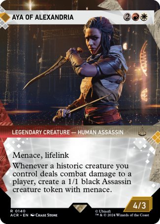 (140) Magic The Gathering Universes Beyond: Assassin's Creed: Extras Single: Aya of Alexandria (V.1)  Rare