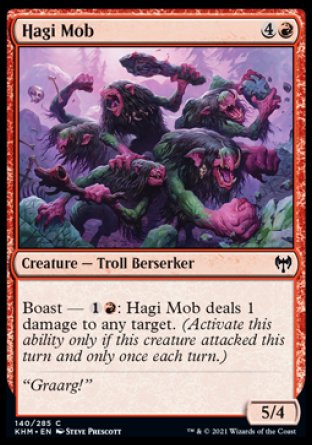 (140/285) Magic The Gathering Kaldheim Single: Hagi Mob  Common