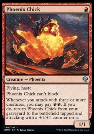 (140) Magic The Gathering Dominaria United Single: Phoenix Chick Holo Uncommon