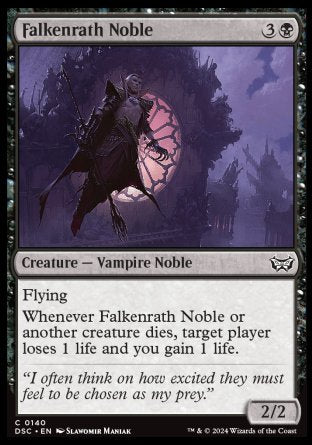 (140) Magic The Gathering Commander: Duskmourn: House of Horror Single: Falkenrath Noble  Common