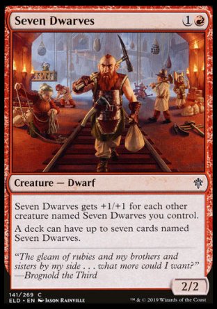 (140/269) Magic The Gathering Throne of Eldraine Single: Searing Barrage Holo Common