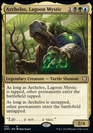 (140) Magic The Gathering Commander: Dominaria United Single: Archelos, Lagoon Mystic Holo Rare