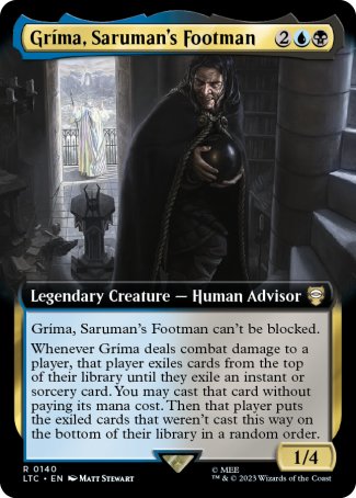 (140) Magic The Gathering Commander: The Lord of the Rings: Tales of Middle-earth: Extras Single: Gr������ma, Saruman's Footman  Rare