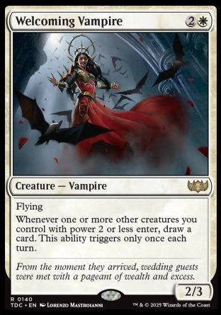 (140) Magic The Gathering Commander: Tarkir: Dragonstorm Single: Welcoming Vampire  Rare