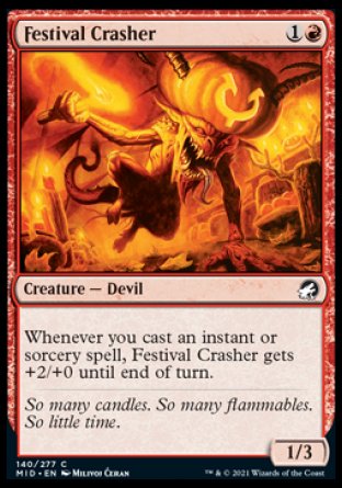 (140) Magic The Gathering Innistrad: Midnight Hunt Single: Festival Crasher  Common