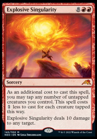 (140) Magic The Gathering Kamigawa: Neon Dynasty Single: Explosive Singularity  Mythic