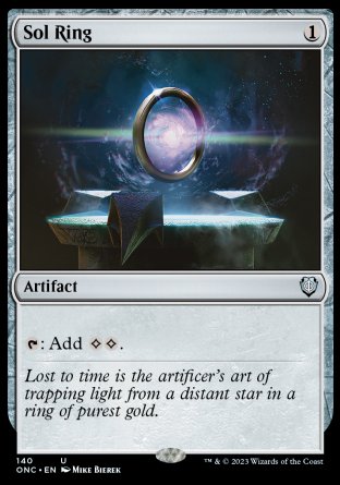 (140) Magic The Gathering Commander: Phyrexia: All Will Be One Single: Sol Ring  Uncommon