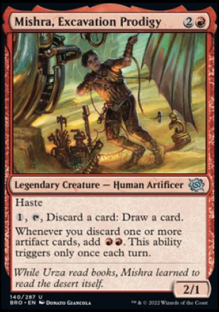 (140) Magic The Gathering The Brothers' War Single: Mishra, Excavation Prodigy Holo Uncommon