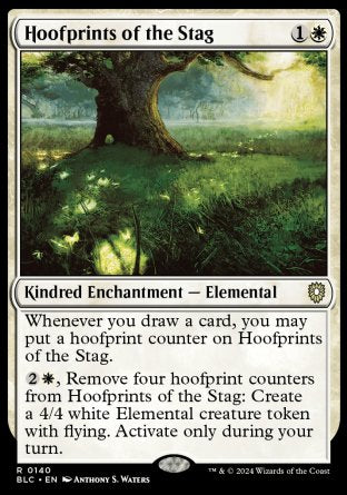 (140) Magic The Gathering Commander: Bloomburrow Single: Hoofprints of the Stag  Rare