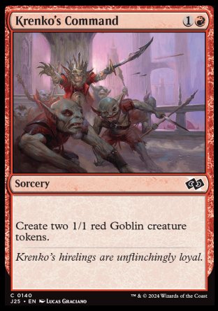 (140) Magic The Gathering Foundations Jumpstart Single: Krenko's Command  Common