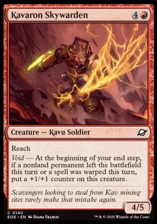 (140) Magic The Gathering Edge of Eternities Single: Kavaron Skywarden  Common