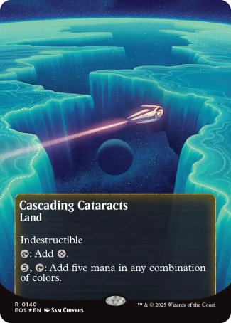 (140) Magic The Gathering Stellar Sights Single: Cascading Cataracts (V.4) Holo Rare