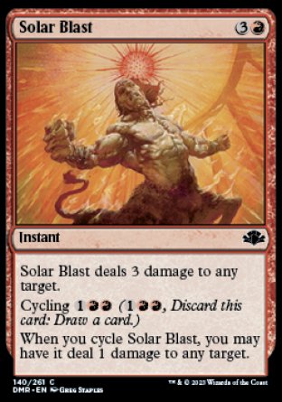 (140) Magic The Gathering Dominaria Remastered Single: Solar Blast  Common