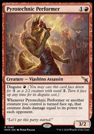 (140) Magic The Gathering Murders at Karlov Manor Single: Pyrotechnic Performer Holo Rare