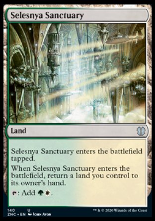 (140) Magic The Gathering Commander: Zendikar Rising Single: Selesnya Sanctuary  Uncommon