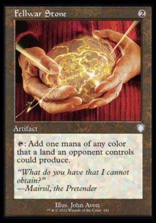(141) Magic The Gathering Commander: The Brothers' War Single: Fellwar Stone  Uncommon