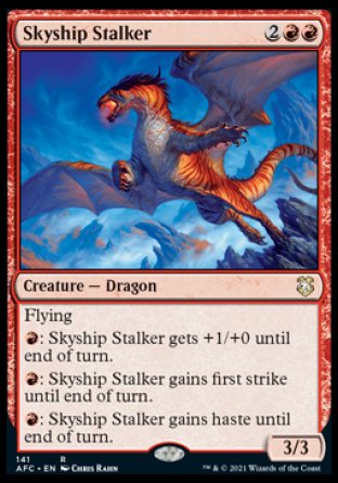 (141) Magic The Gathering Commander: Adventures in the Forgotten Realms Single: Skyship Stalker  Rare