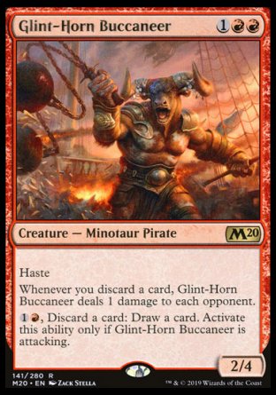 (141/280) Magic The Gathering Core 2020 Single: Glint-Horn Buccaneer Holo Rare