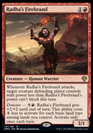 (141) Magic The Gathering Dominaria United Single: Radha's Firebrand  Rare
