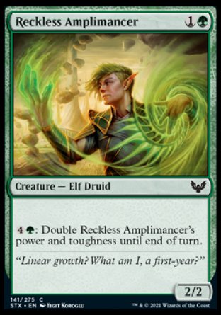 (141) Magic The Gathering Strixhaven: School of Mages Single: Reckless Amplimancer Holo Common