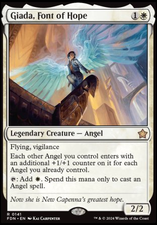 (141) Magic The Gathering Magic: The Gathering Foundations Single: Giada, Font of Hope  Rare