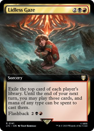 (141) Magic The Gathering Commander: The Lord of the Rings: Tales of Middle-earth: Extras Single: Lidless Gaze  Rare