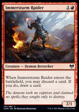 (141/285) Magic The Gathering Kaldheim Single: Immersturm Raider  Common