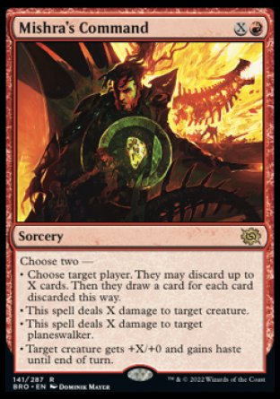 (141) Magic The Gathering The Brothers' War Single: Mishra's Command  Rare