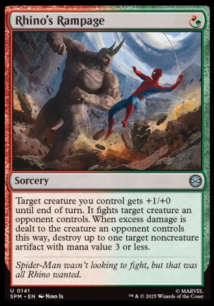 (141) Magic The Gathering Magic: The Gathering | Marvel's Spider-Man Single: Rhino's Rampage  Uncommon