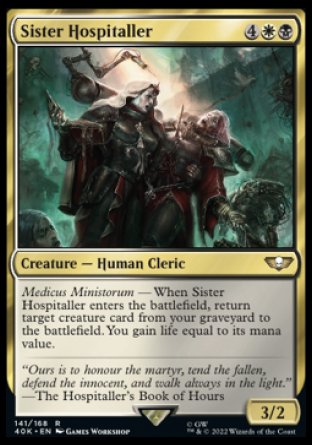 (141) Magic The Gathering Universes Beyond: Warhammer 40000 Single: Sister Hospitaller  Rare