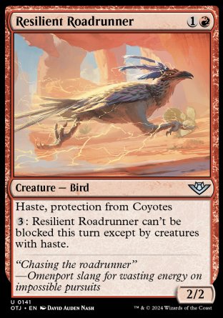 (141) Magic The Gathering Outlaws of Thunder Junction Single: Resilient Roadrunner  Uncommon
