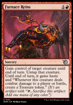 (141) Magic The Gathering March of the Machine Single: Furnace Reins  Uncommon