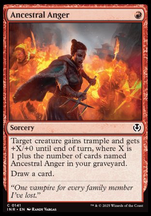 (141) Magic The Gathering Innistrad Remastered Single: Ancestral Anger  Common