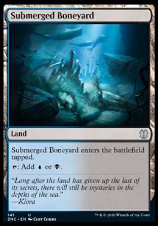 (141) Magic The Gathering Commander: Zendikar Rising Single: Submerged Boneyard  Uncommon