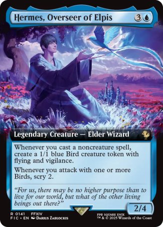(141) Magic The Gathering Commander: Magic: The Gathering - FINAL FANTASY: Extras Single: Hermes, Overseer of Elpis Holo Rare