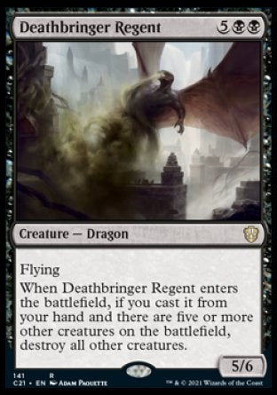 (141) Magic The Gathering Commander: Strixhaven Single: Deathbringer Regent  Rare
