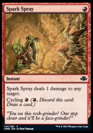 (141) Magic The Gathering Dominaria Remastered Single: Spark Spray  Common