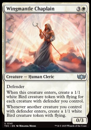 (141) Magic The Gathering Commander: Tarkir: Dragonstorm Single: Wingmantle Chaplain  Uncommon
