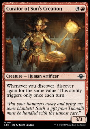 (141) Magic The Gathering The Lost Caverns of Ixalan Single: Curator of Sun's Creation Holo Uncommon