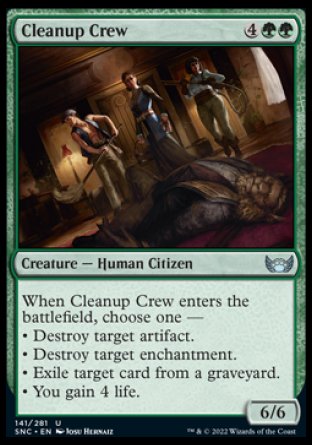 (141) Magic The Gathering Streets of New Capenna Single: Cleanup Crew  Uncommon