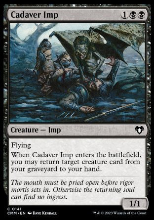 (141) Magic The Gathering Commander Masters Single: Cadaver Imp  Common