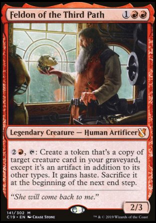 (141) Magic The Gathering Commander 2019 Single: Feldon of the Third Path  Mythic
