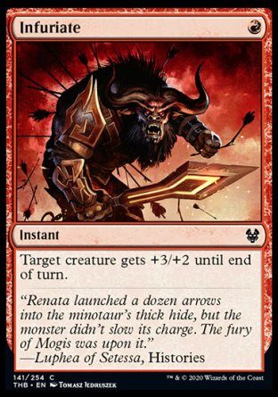 (141/254) Magic The Gathering Theros Beyond Death Single: Infuriate  Common